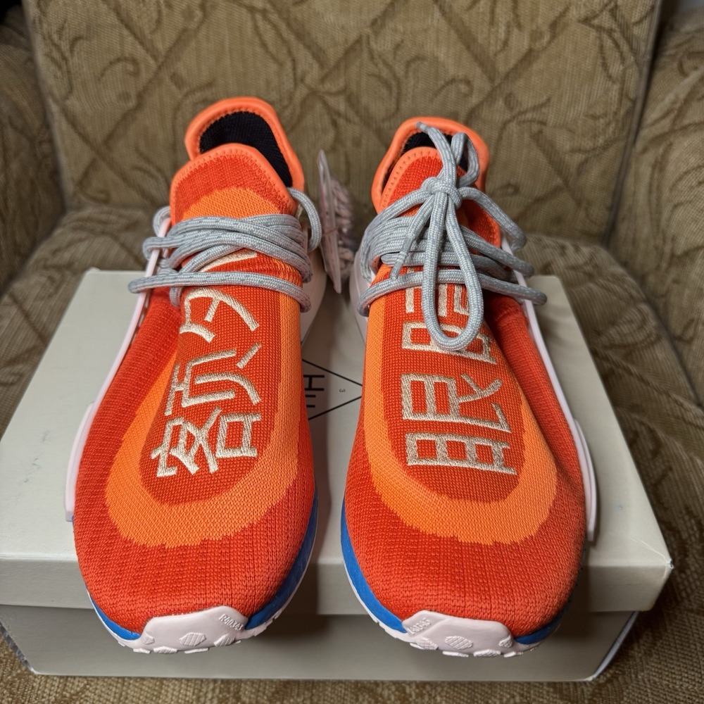 Men's Adidas Pharrell‎ Williams HU NMD Extra Eye Orange H67401 Size 8.5 New!